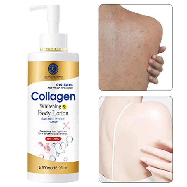 500ml Organic Moisturizing Brightening Collagen Skin Whitening Body Lotion For Women