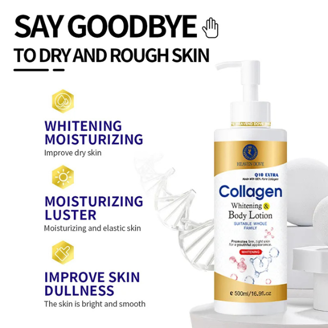 500ml Organic Moisturizing Brightening Collagen Skin Whitening Body Lotion For Women