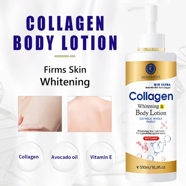 500ml Organic Moisturizing Brightening Collagen Skin Whitening Body Lotion For Women