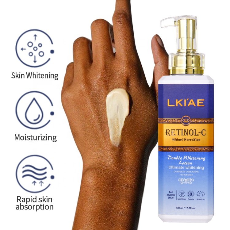 Private Label All Natural Anti Aging Vegan Hyperpigmentation Treatment Rejuvenating Lightening Organic Shea Butter Body Lotion