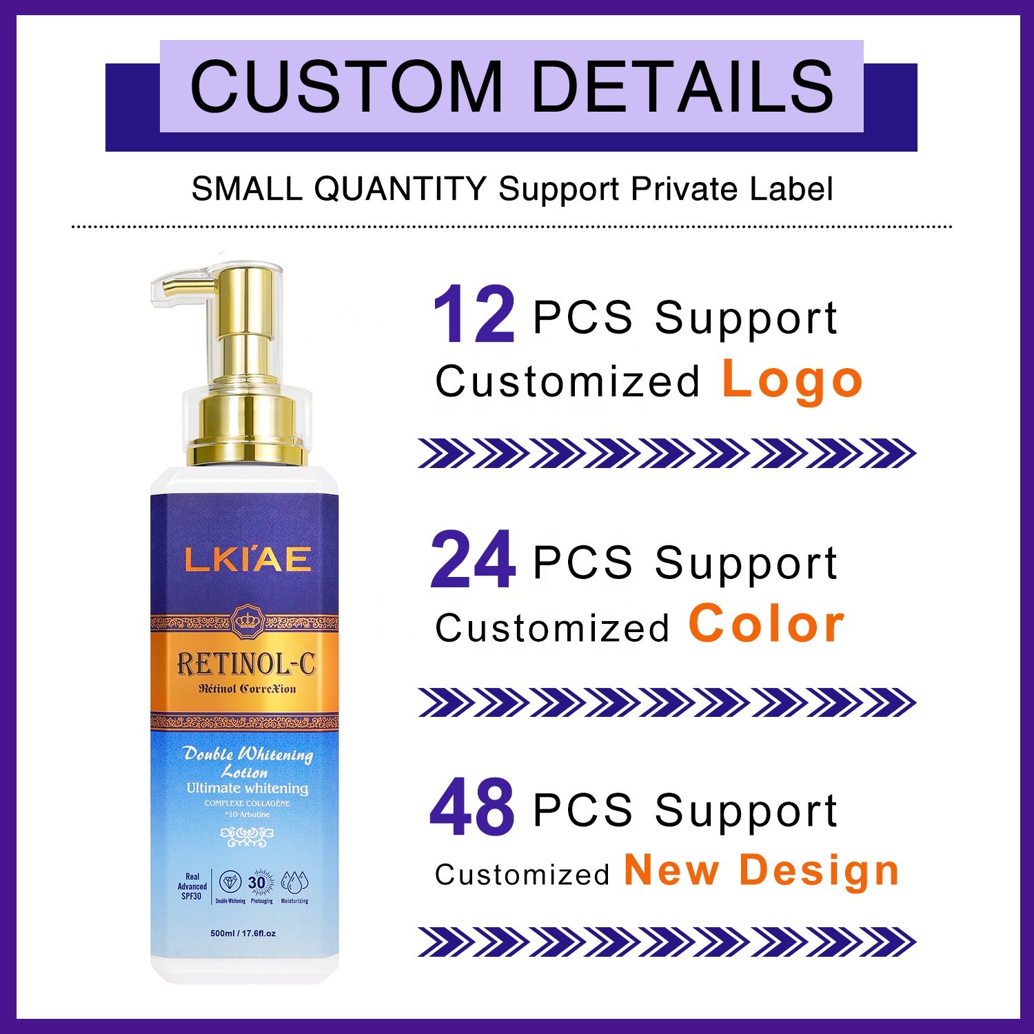 Private Label All Natural Anti Aging Vegan Hyperpigmentation Treatment Rejuvenating Lightening Organic Shea Butter Body Lotion