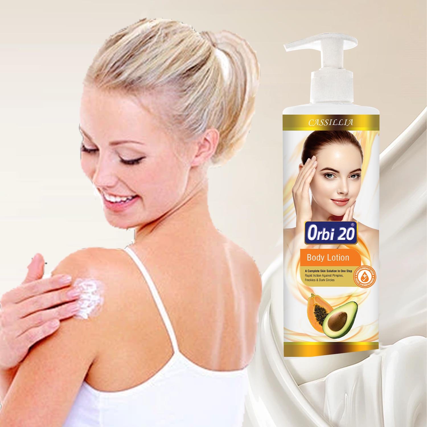 Natural Organic Fruit Vitamin E Papaya Avocado Niacinamide Body Lotion Quick Whitening Collagen Body Cream For Skin Lightening
