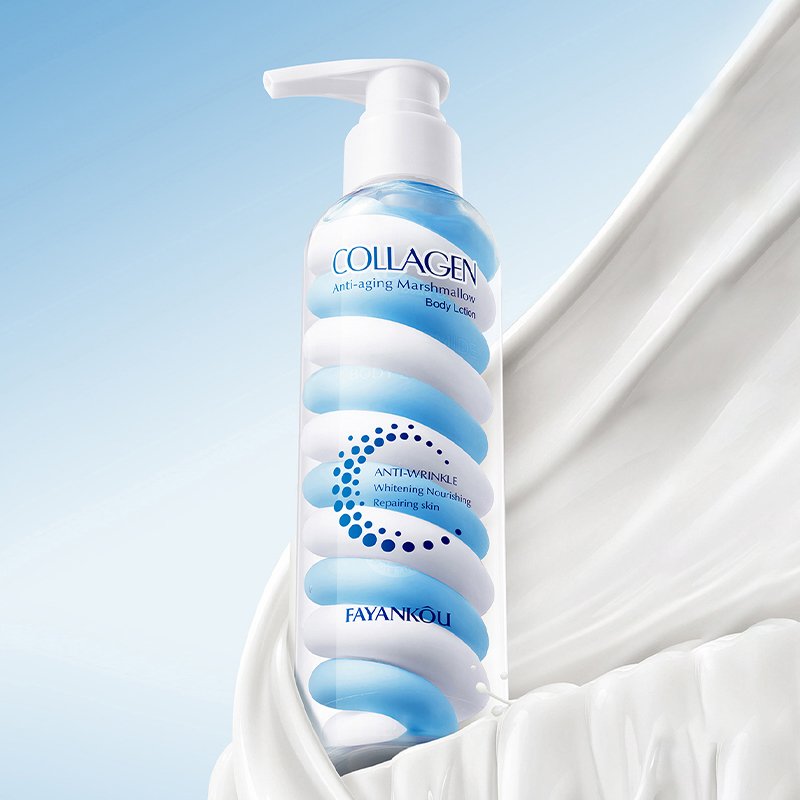 OEM FAYANKOU collagen anti aging vegan herbal lightening moisturizing collagen marshmallow body lotion
