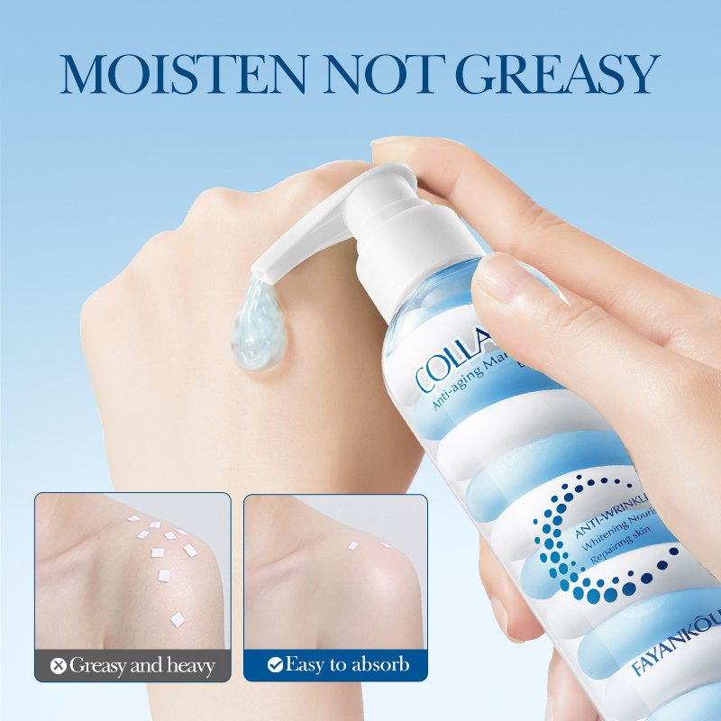 OEM FAYANKOU collagen anti aging vegan herbal lightening moisturizing collagen marshmallow body lotion