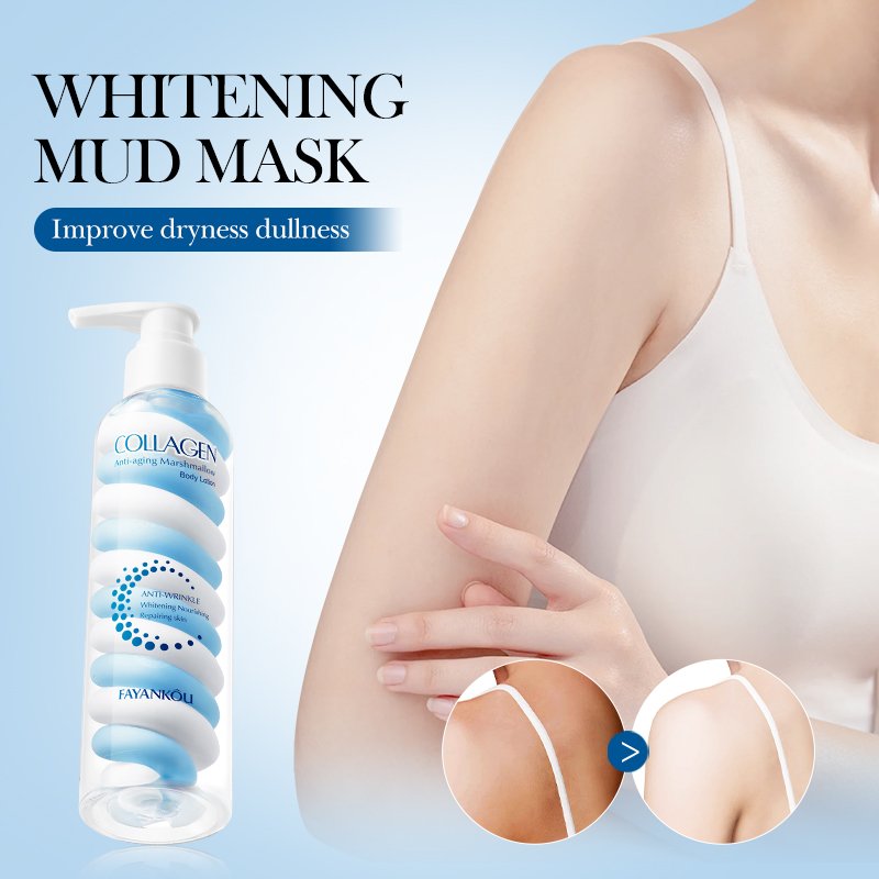 OEM FAYANKOU collagen anti aging vegan herbal lightening moisturizing collagen marshmallow body lotion