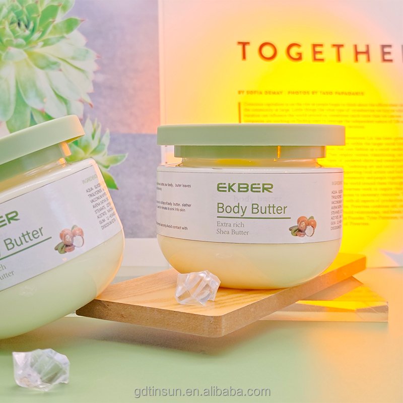 Private Label Wholesale High Quality Natural Skin Moisturizing Body lotion Lightening Shea butter Body Butter Cream