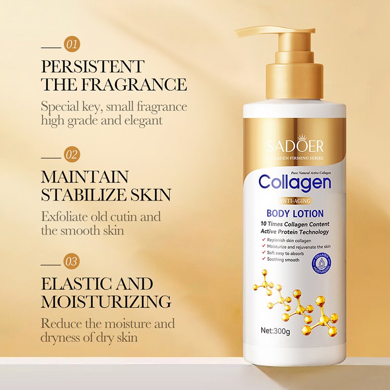 OEM ODM SADOER Private Label Korean Skin Care Cream Anti aging Collagen Body Lotion