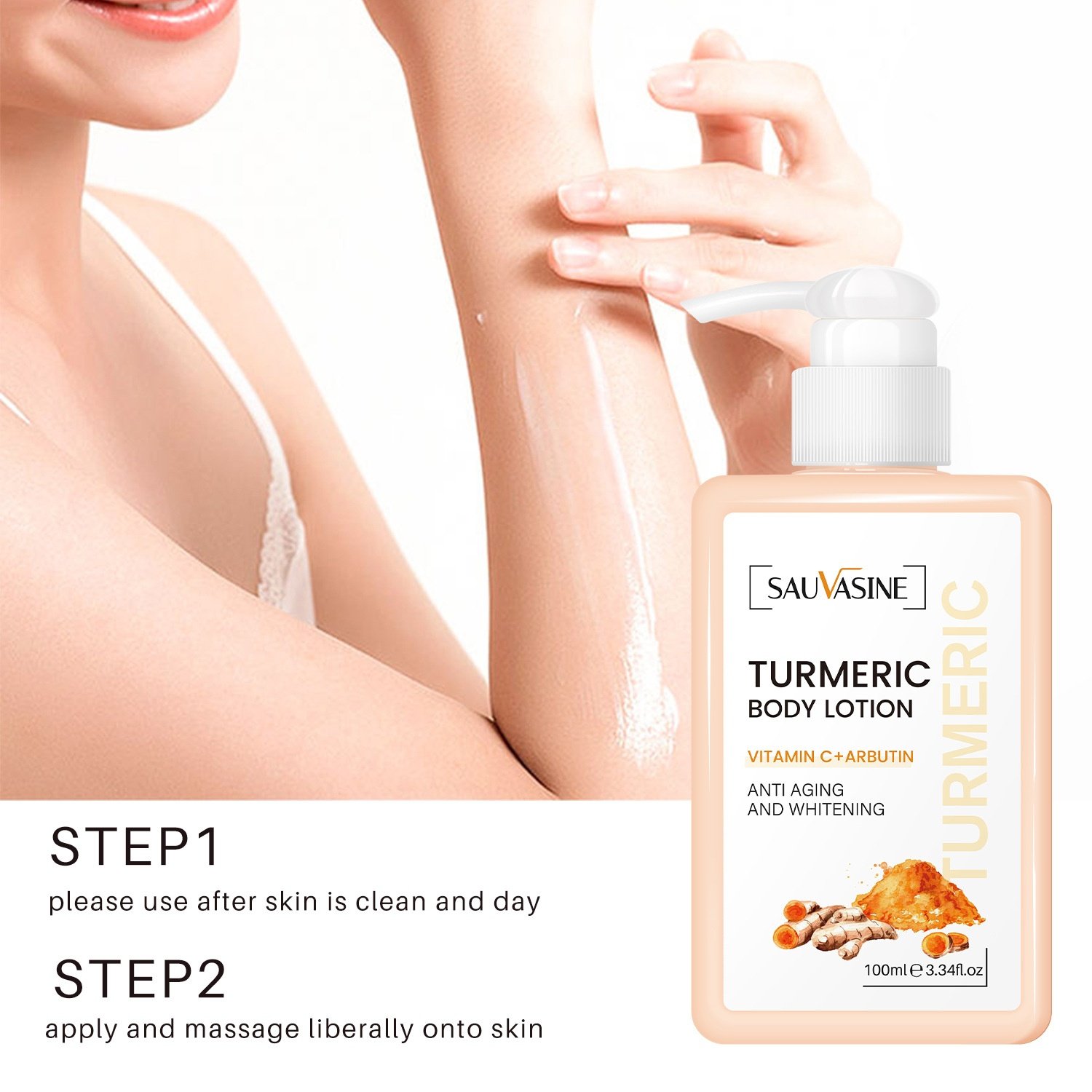 Wholesale Herbal Vegan Turmeric Body Lotion for Adults Whitening Skin Care Cream Oil and Butter Source