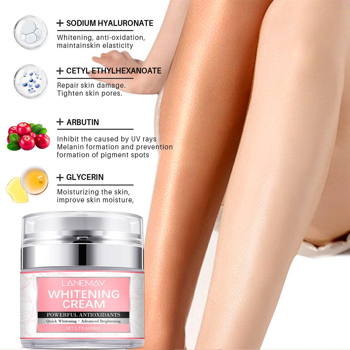 Brightening Body Whitening Brightening Body Cream Remove melanin Moisturizing Moisturizing Beauty Cream 50ml wholesale price