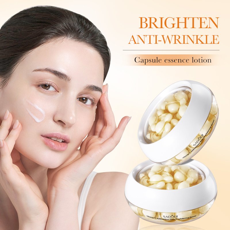 OEM SADOER Wholesale Natural Organic Vitamin C Face Exfoliator Moisturizing Gel Body Lotion Whitening Cream Adult Skin Care Set