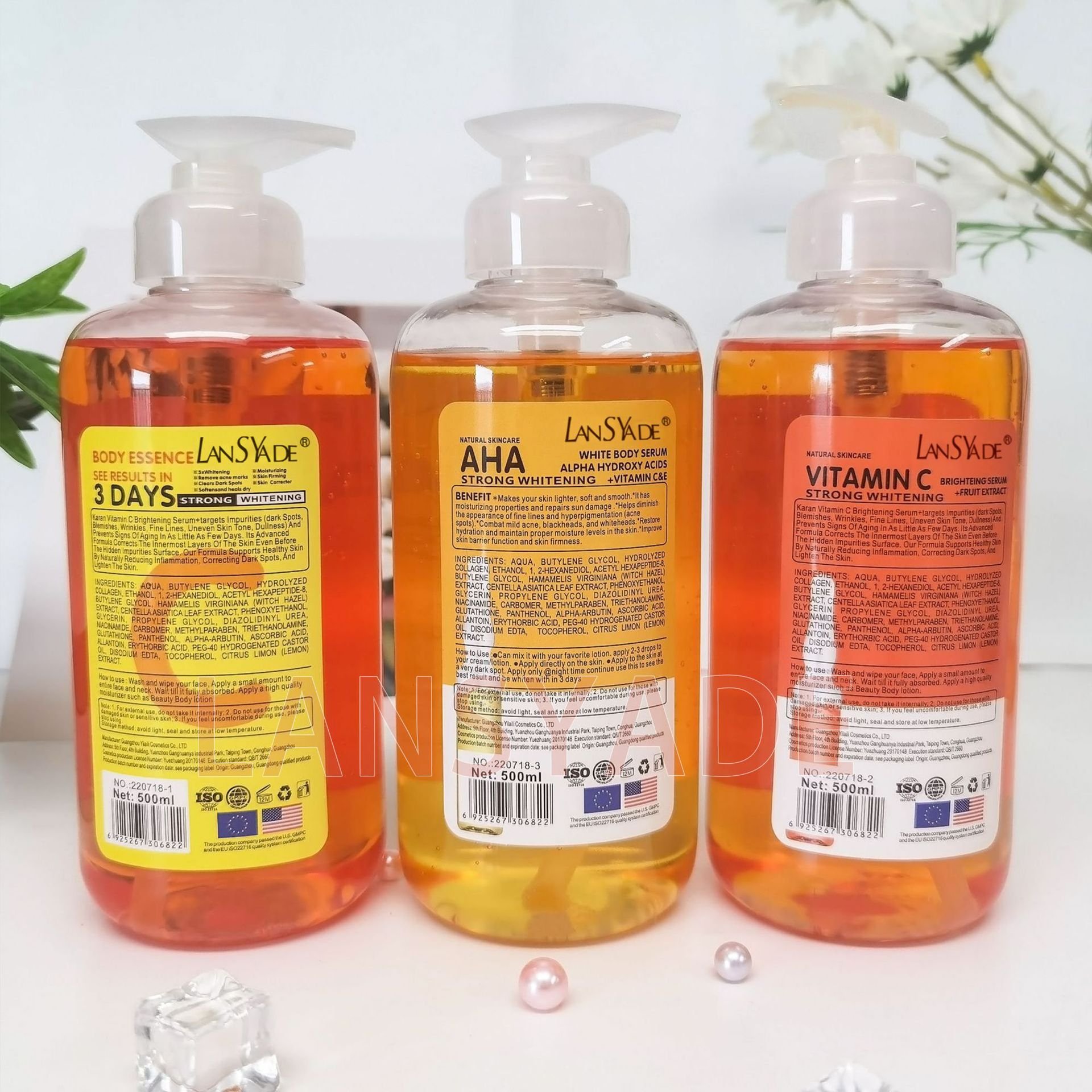 Whitening Body Cream Lightening Moisturizing Vitamin C Shea Butter Nourish Skin Anti-aging AHA Body Lotion