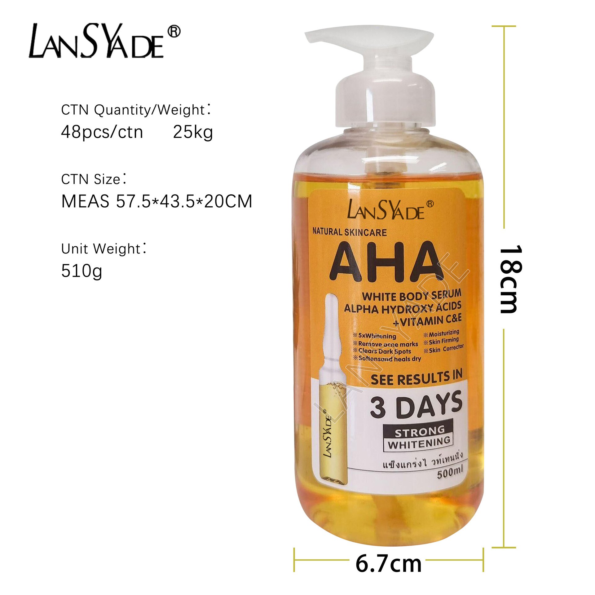 Whitening Body Cream Lightening Moisturizing Vitamin C Shea Butter Nourish Skin Anti-aging AHA Body Lotion