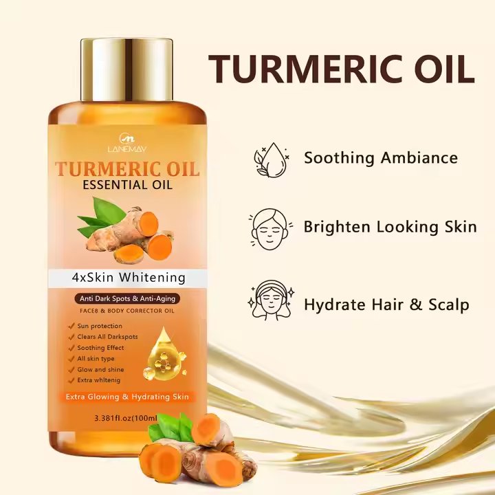 OEM Whitening moisturize Skin Glow Lightening Acne Dark Patches Bright Skin Dark Spot Corrector body Face Turmeric Oil Serum