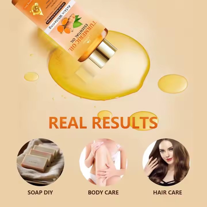 OEM Whitening moisturize Skin Glow Lightening Acne Dark Patches Bright Skin Dark Spot Corrector body Face Turmeric Oil Serum