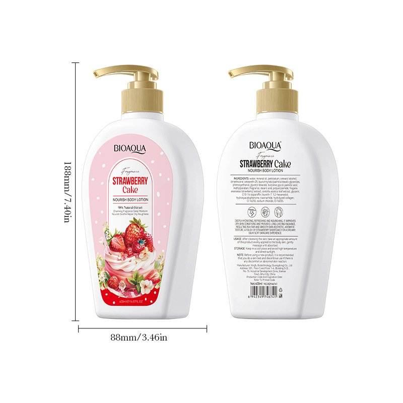 Organic Strawberry Cake Cream Nourishing Moisturizer Skin Lightening Whitening Body Lotion
