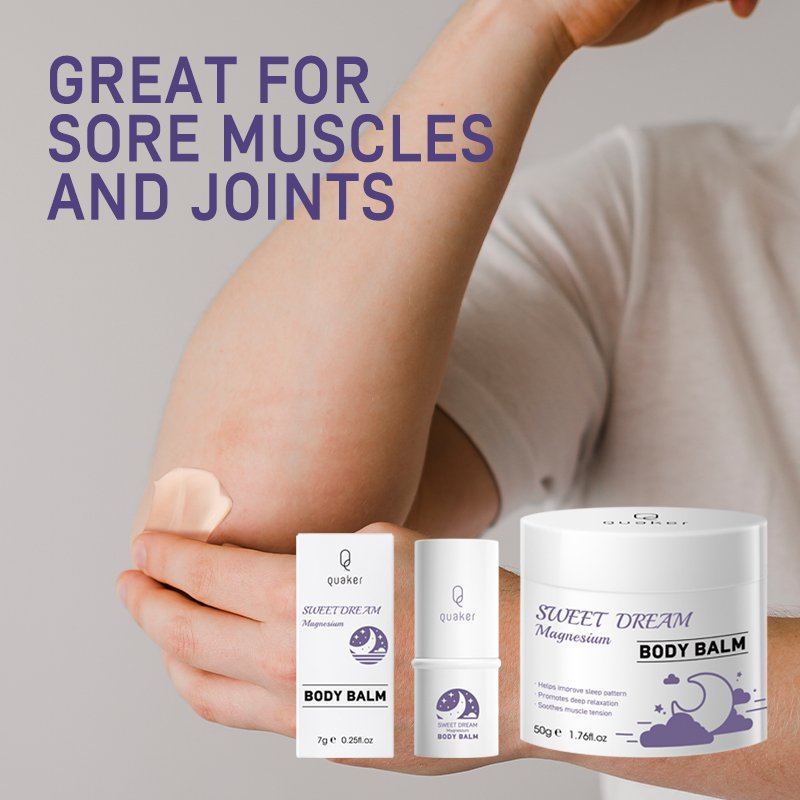 Qquaker Private Label Organic Improve Sleep Magnesium Oil Body Lotion Butter Cream For Leg Feet
