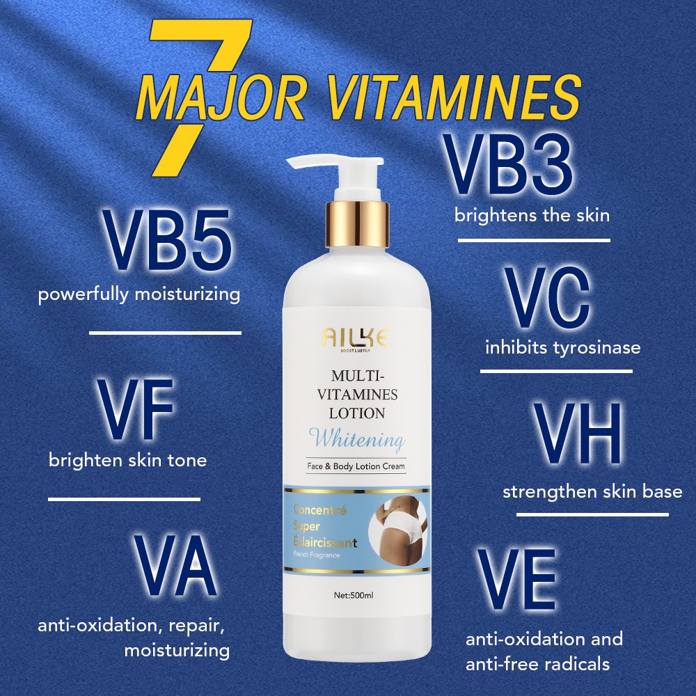MULTI-VITAMIN Niacinamide Brightening Moisturizing Shea Butter Anti Aging Dark Spot Correct Whitening Body Lotion
