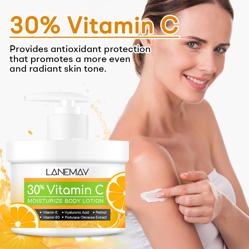 OEM New Arrivals Skincare 250ml Aloe Vera Moisturizing Brightening Whitening Vitamin C Body Lotion
