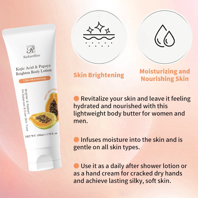 Women Skin Brightening Moisturizer Nourishing White Kojic Acid Body Lotion