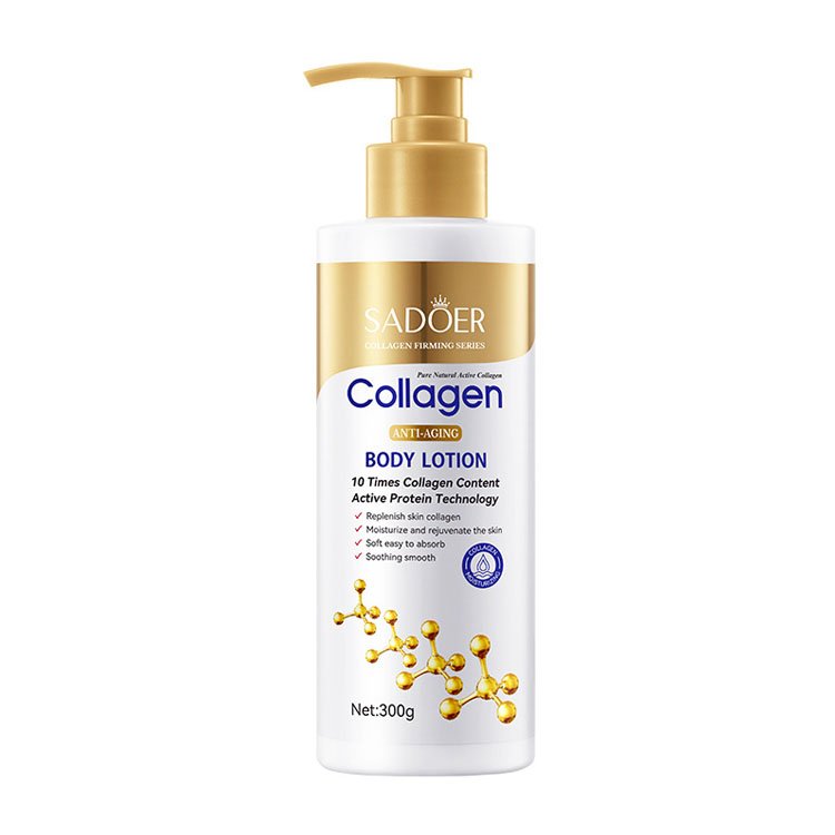 SADOER Hot Selling 300g Replenish Skin Collagen Soothing Smooth Collagen Anti-aging Collagen Body Lotion