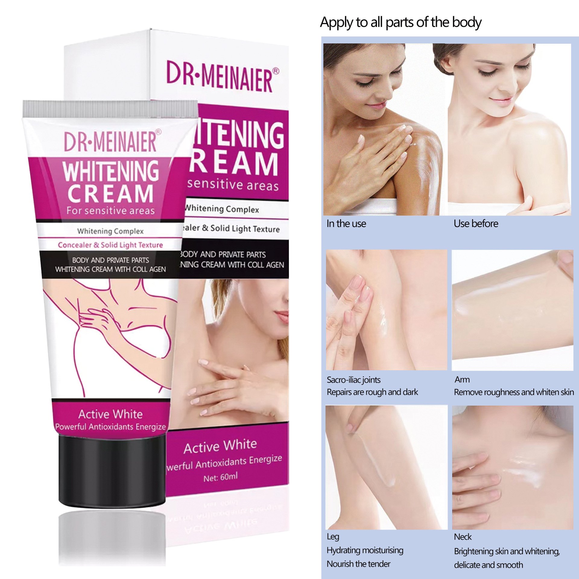 Hot Selling Body Cream Moisturizing Whitening Brightening Armpit Elbow Knee Whitening Cream
