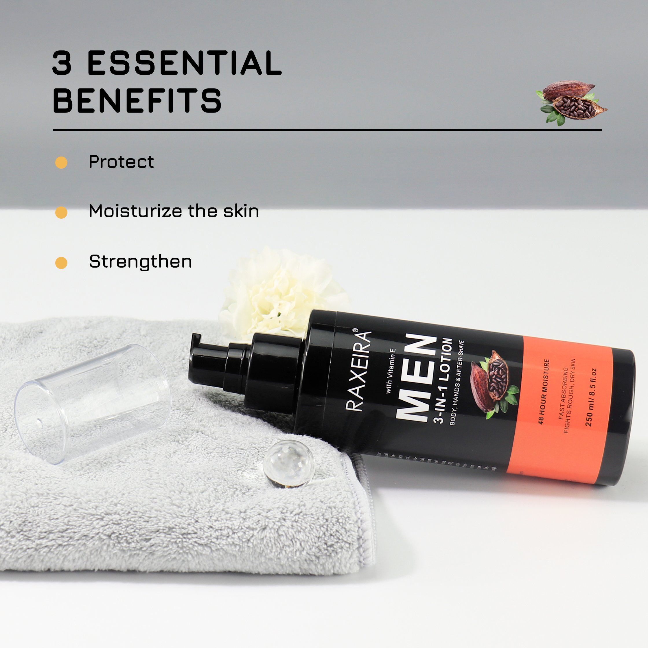 Hot Sale 3-In-1 Body Lotion For Men Lightening Moisturizing Skin Wholesale Organic Men Body Lotion For Dry Skin