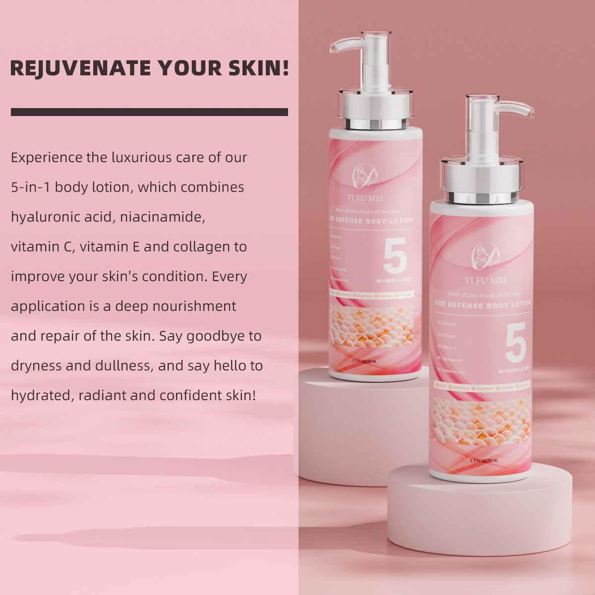 Wholesale Vitamin C Skincare Full Lightening Hydrating Nicotinamide Fast Brightening Whitening Glow Body Lotion