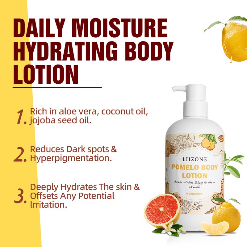 Private Label Body Care Daily Moisturizing Hydrating Body Lotion Vitamin E Pomelo Body Lotion Improves Dry And Rough Skin