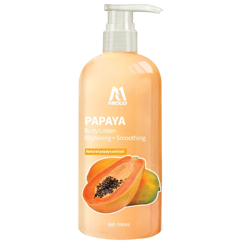 MIDUO Factory OEM 500ML Skin Tone White Cream Lightening Niacinamide Anti Ageing Papaya Deep Hydrating Body Lotion For spots