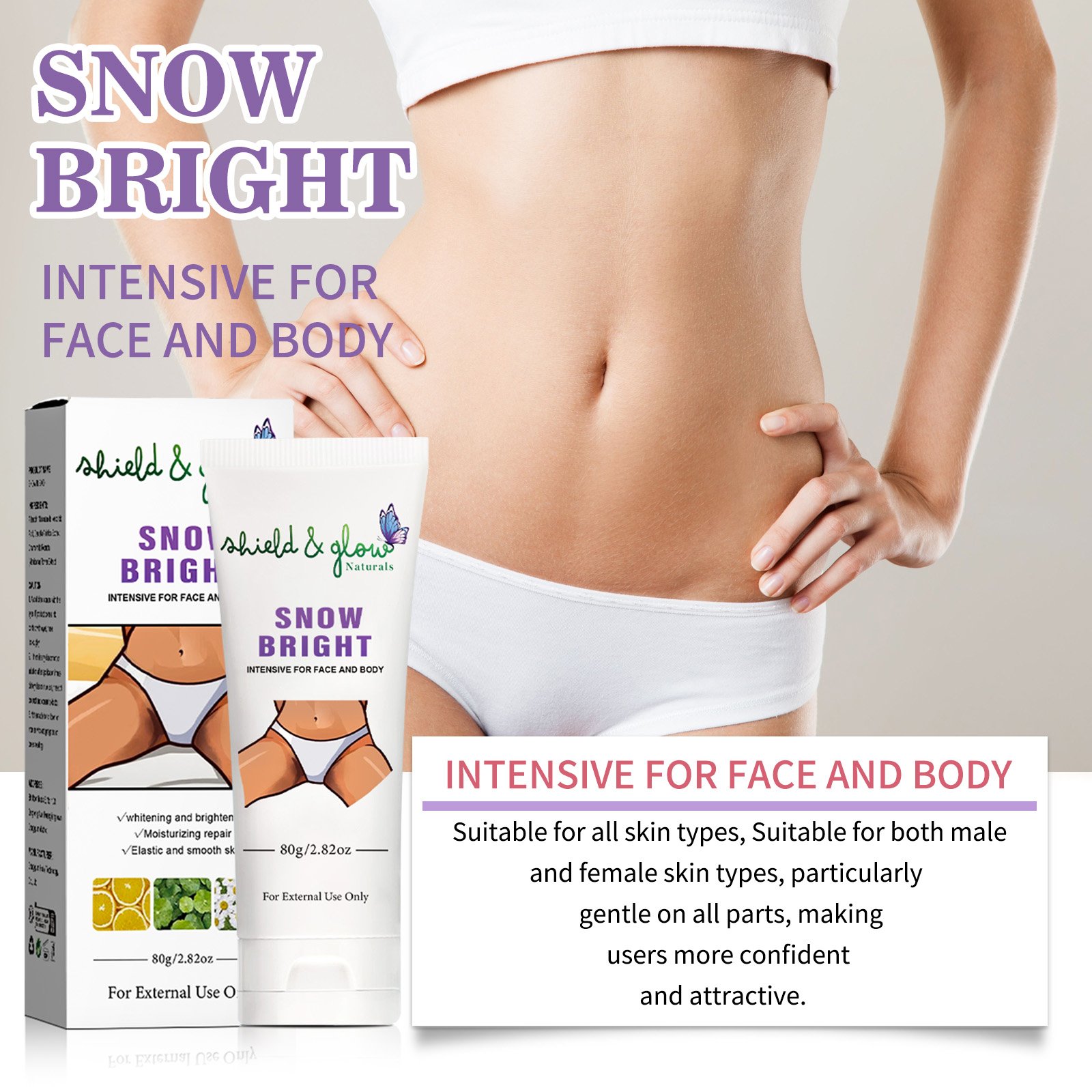 Private Label snow bleach Cream body skin underarm whitening cream Dark Spot Remover Private Part Lotion Lightening