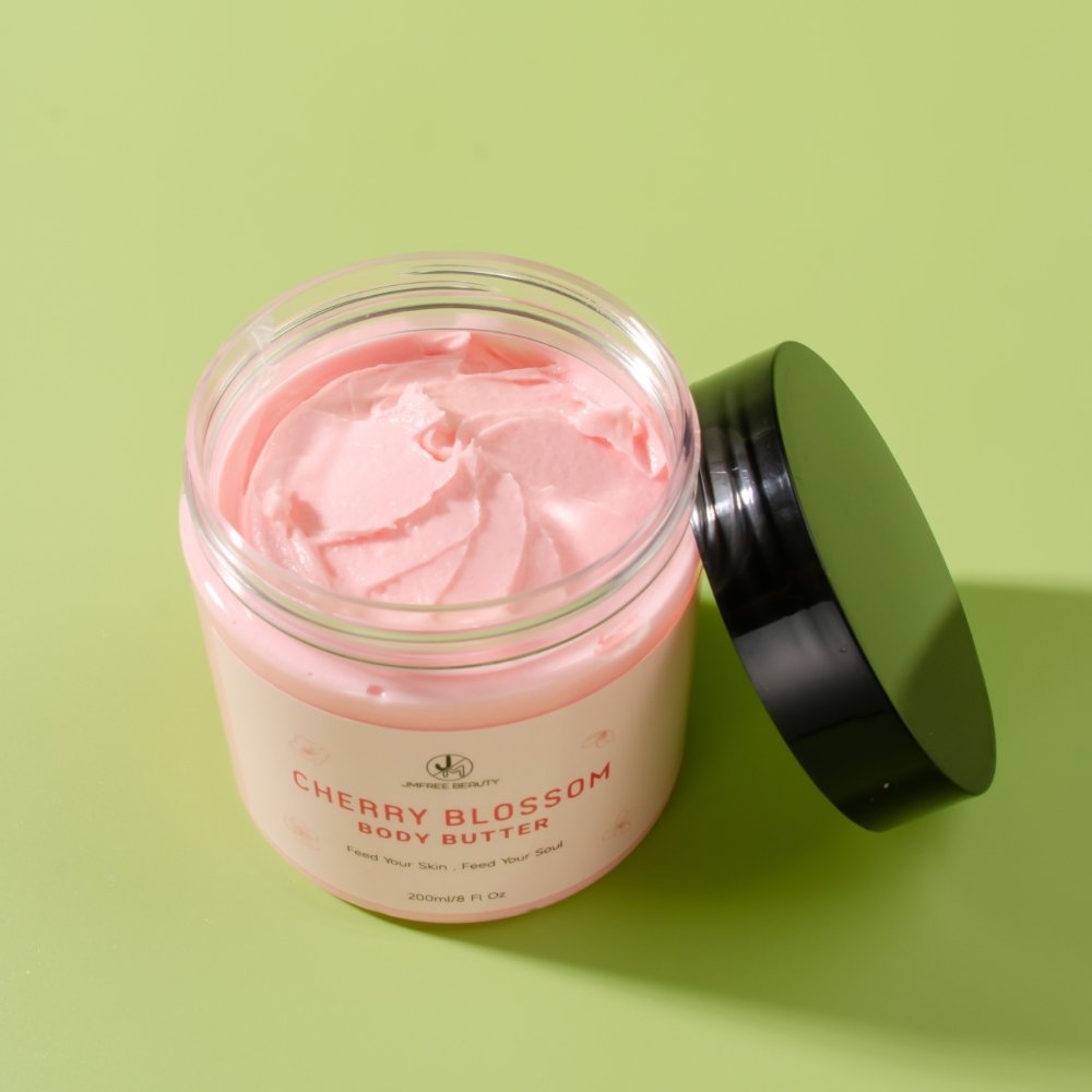 JMFREE Private Label 100% Natural Organic Moisturizing Hydrating Body Lotion Skin Whitening Cherry Blossom Body Butter