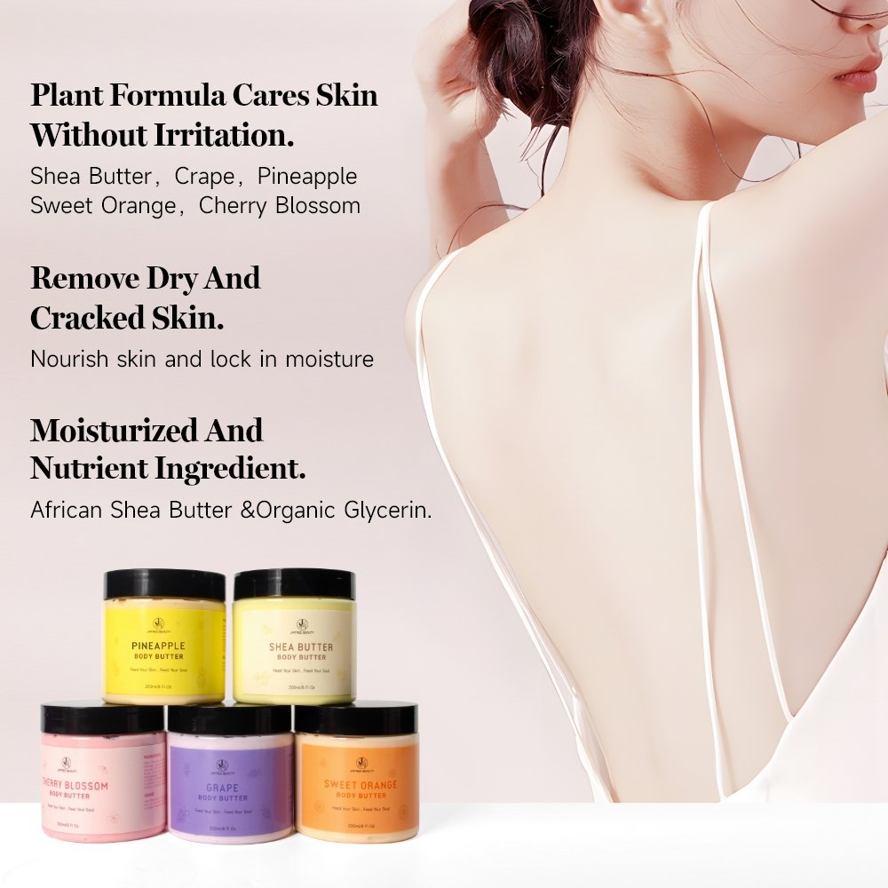 JMFREE Private Label 100% Natural Organic Moisturizing Hydrating Body Lotion Skin Whitening Cherry Blossom Body Butter
