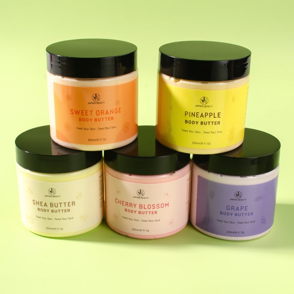 JMFREE Private Label 100% Natural Organic Moisturizing Hydrating Body Lotion Skin Whitening Cherry Blossom Body Butter