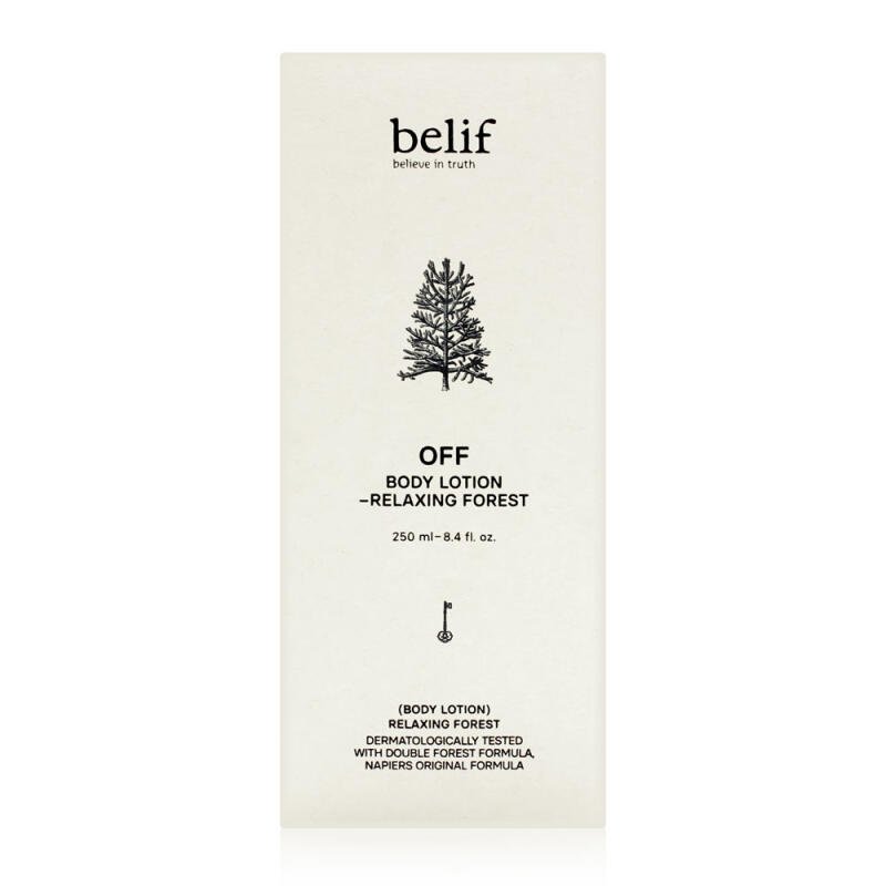 belif off bodylotion - forest 250 body care body lotion for moisturization hydration rich in mineral made in Korea Korean beauty