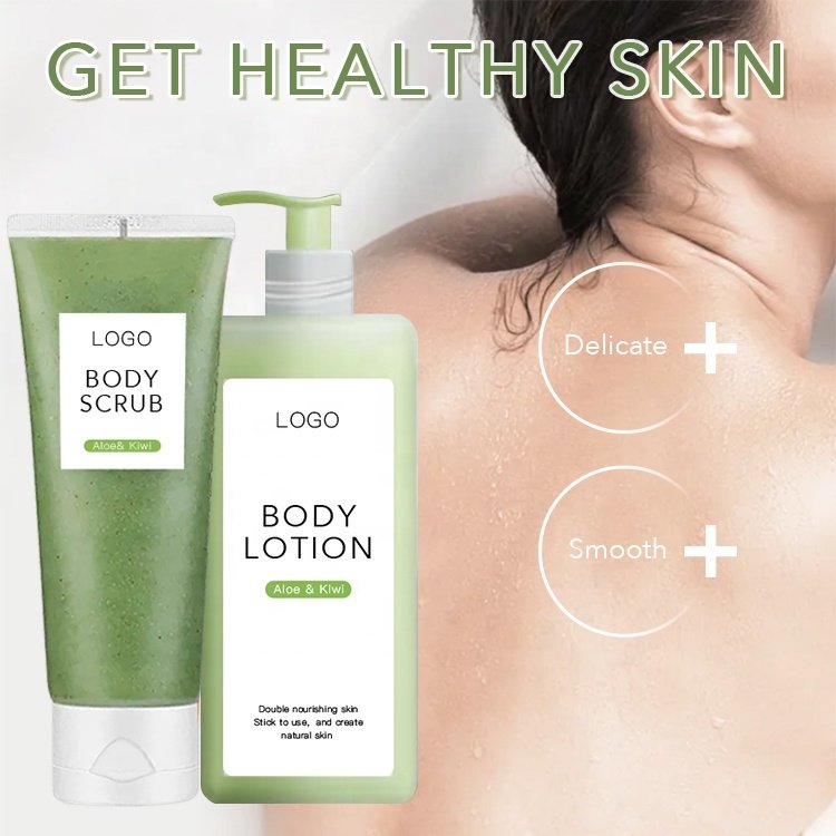 Custom Private Label Wholesale Vegan Whipped Exfoliating Body Scrub And Body Lotion