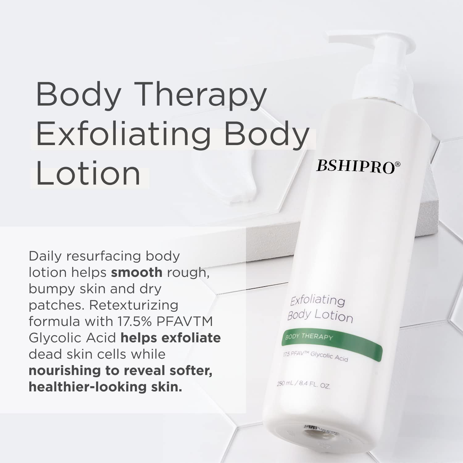 Exfoliating body lotion custom made in China factory