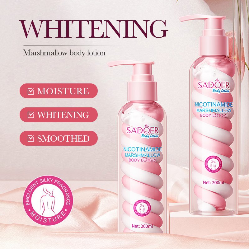 200g New SADOER Private Label Body Care Moisturizing Hydrating Niacinamide Marshmallow Body Lotion