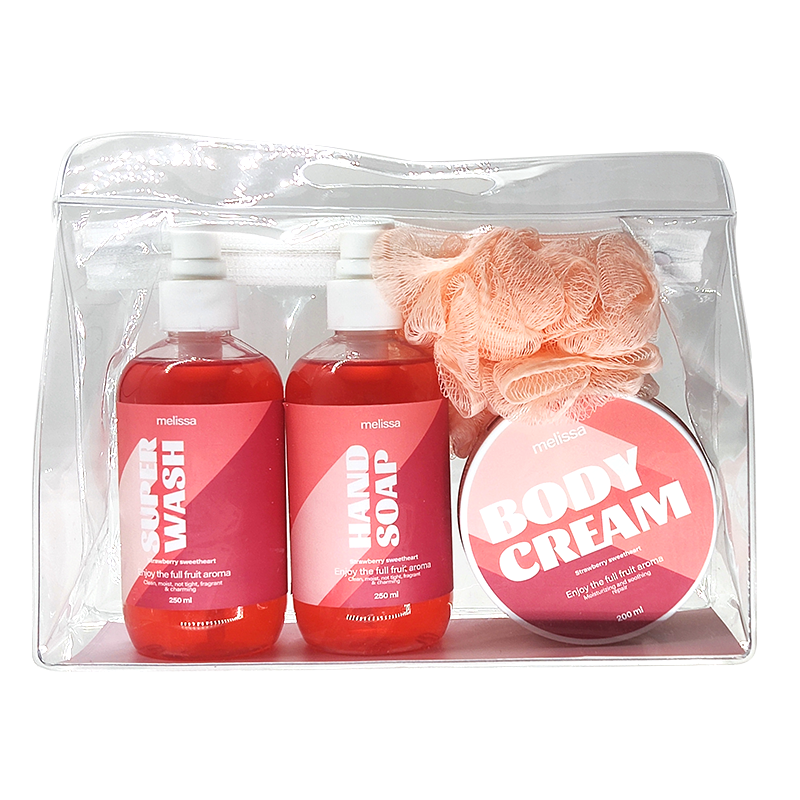 Customized fragrance oil perfume spa bath gift set with Handbag shower gel body lotion bubble bath set