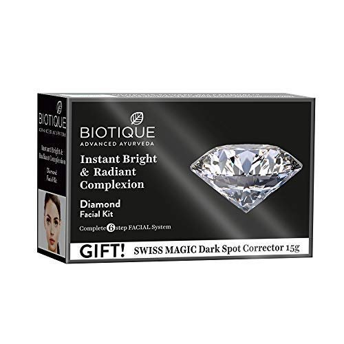Biotique Diamond Herbal Facial Kit (65gm) Lotion for Glowing and Clear Skin Use on Face