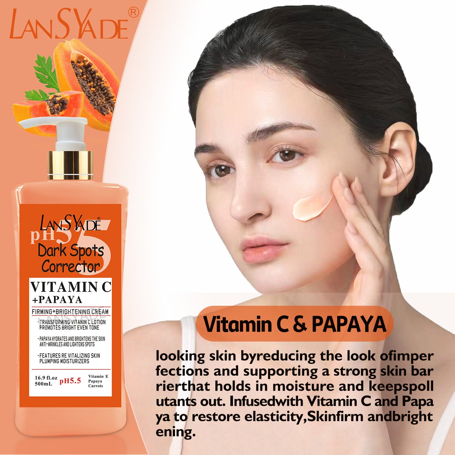luxury care Vitamin C&Almond Whitening lotion Moisturizing and firming Body lotion Deep Nourish Skincare Brightening Cream