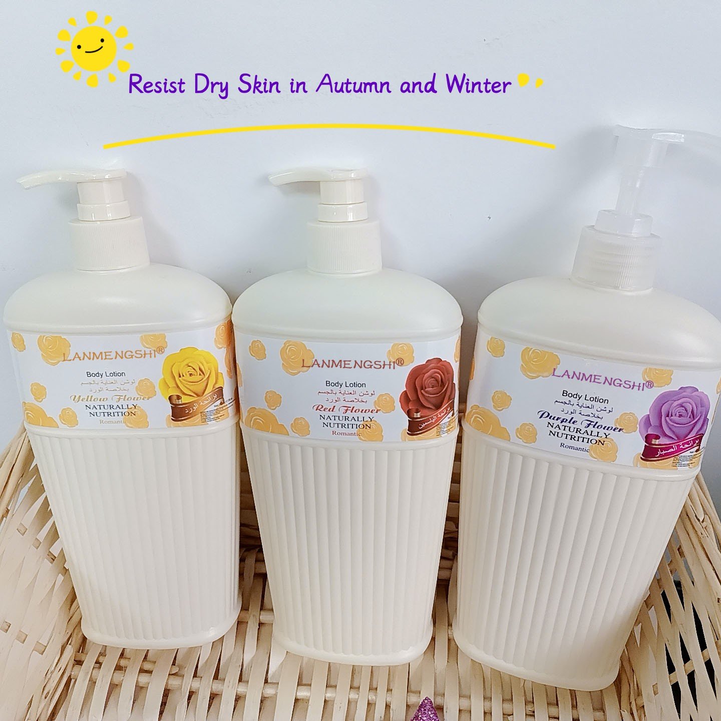Customized rose flavored moisturizing and whitening body lotion