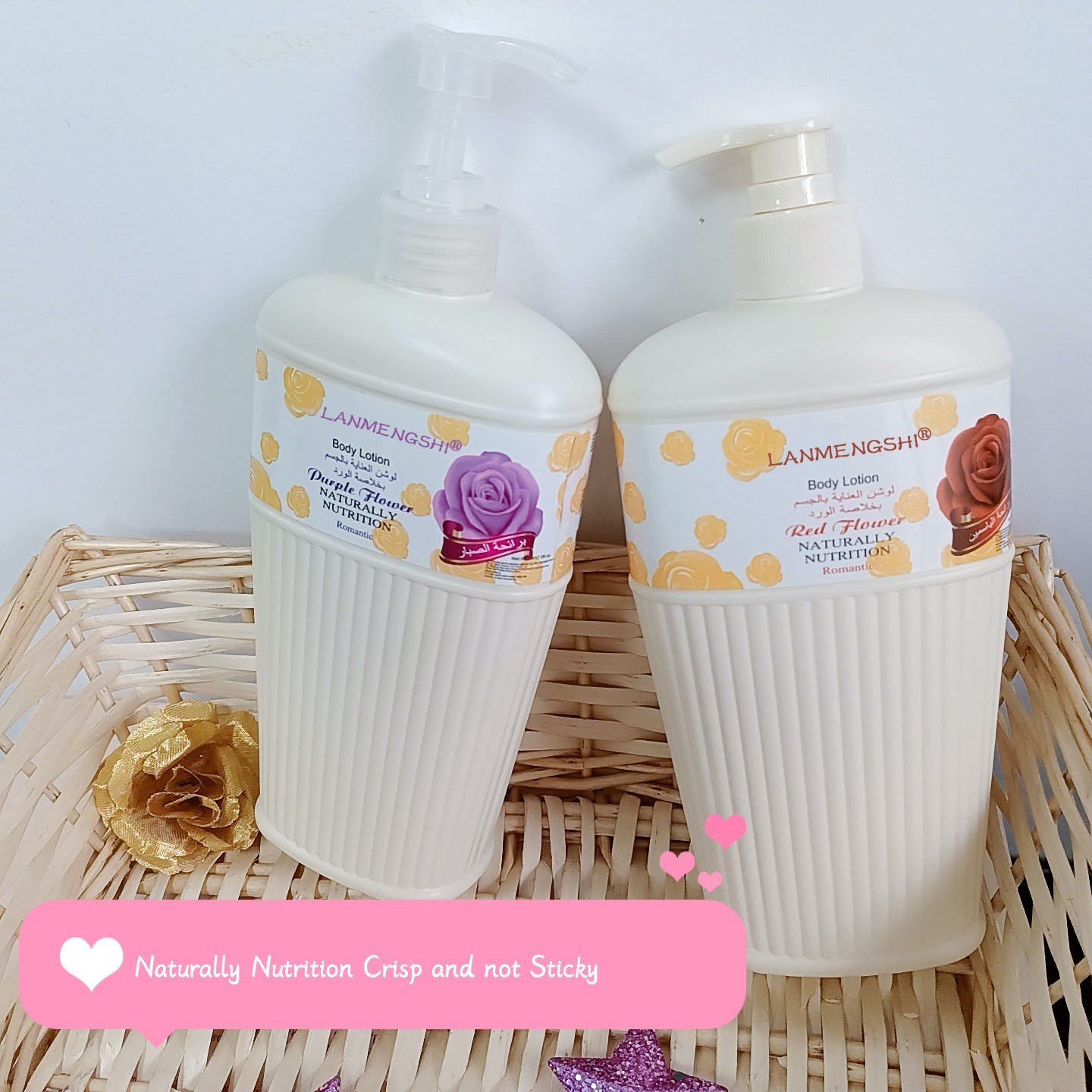 Customized rose flavored moisturizing and whitening body lotion