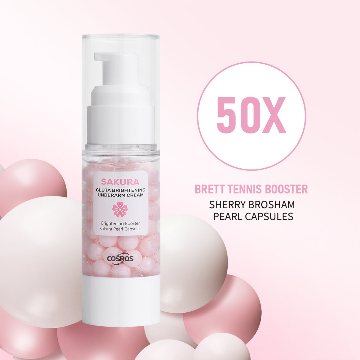 Wholesale Sakura Gluta Pearl Capsules Brightening Underarm Whitening Cream Body Care Armpit Area Lotion Skincare