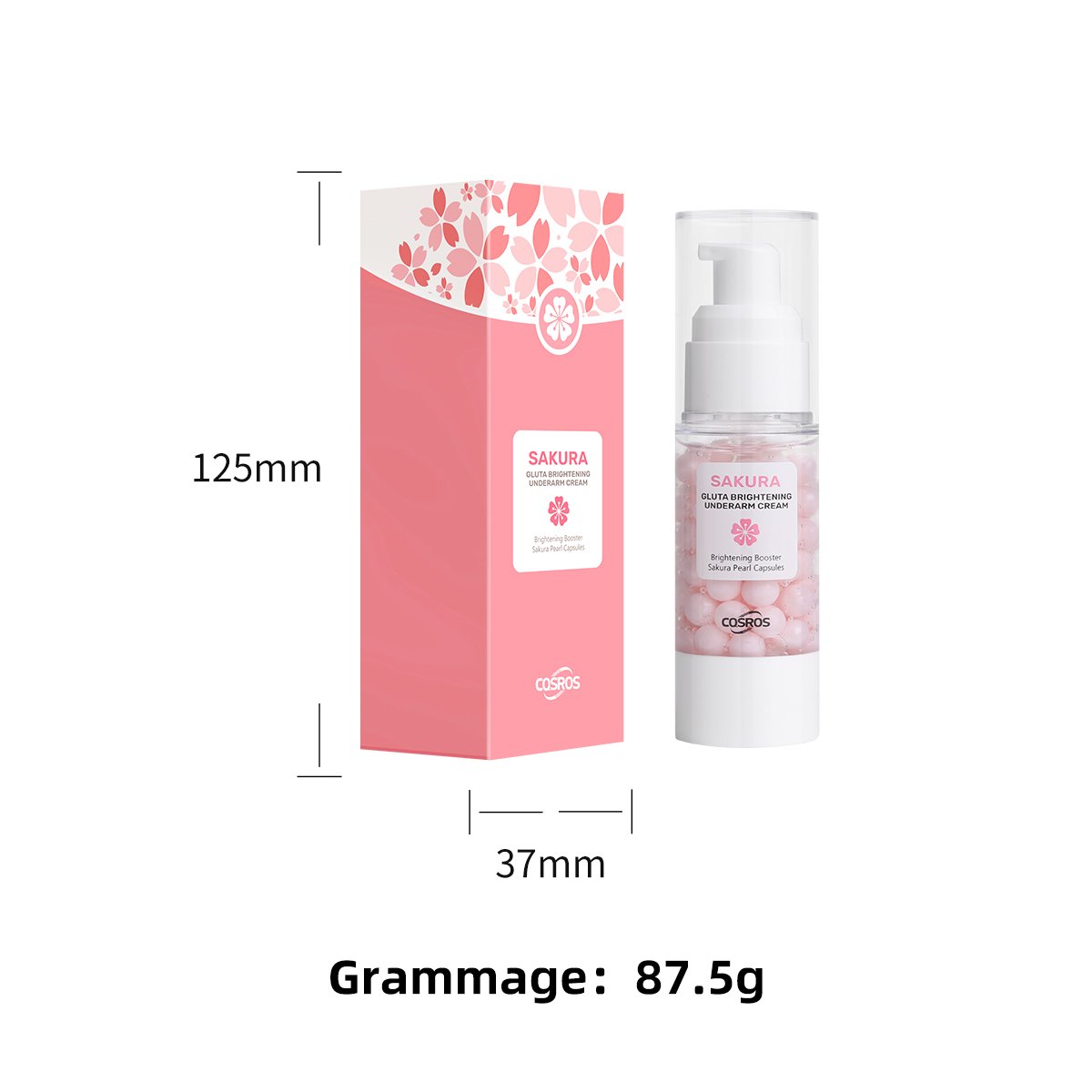 Wholesale Sakura Gluta Pearl Capsules Brightening Underarm Whitening Cream Body Care Armpit Area Lotion Skincare