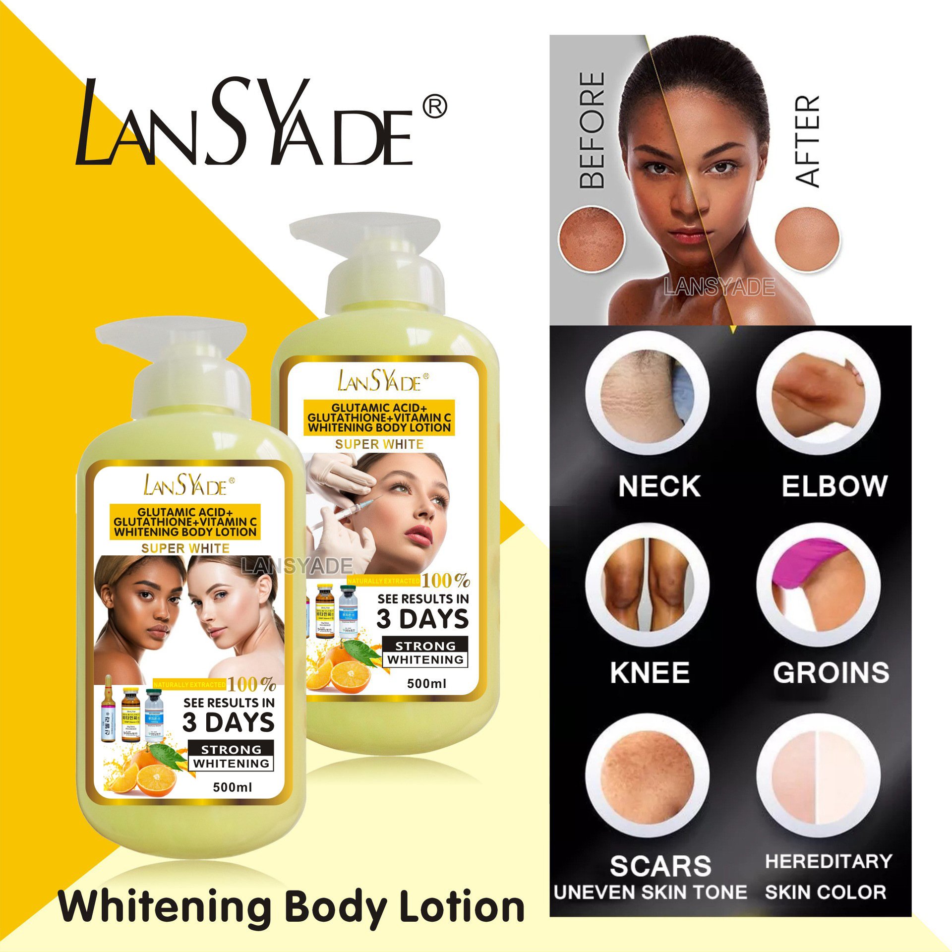 VC Body Lotion 500ml Facial Nourishing Firming Brightening Moisturizing Lotion Genuine wholesale price 500ml