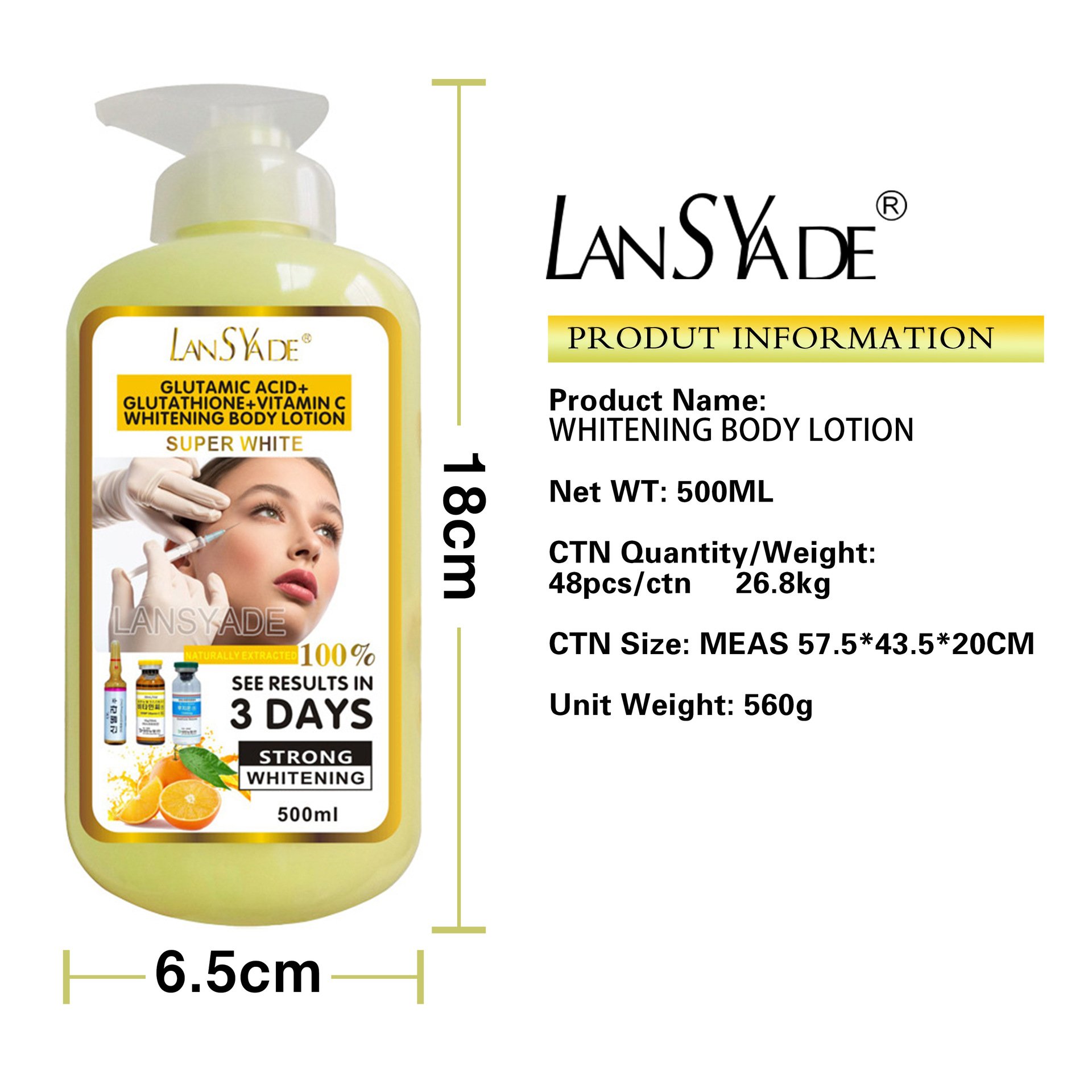 VC Body Lotion 500ml Facial Nourishing Firming Brightening Moisturizing Lotion Genuine wholesale price 500ml
