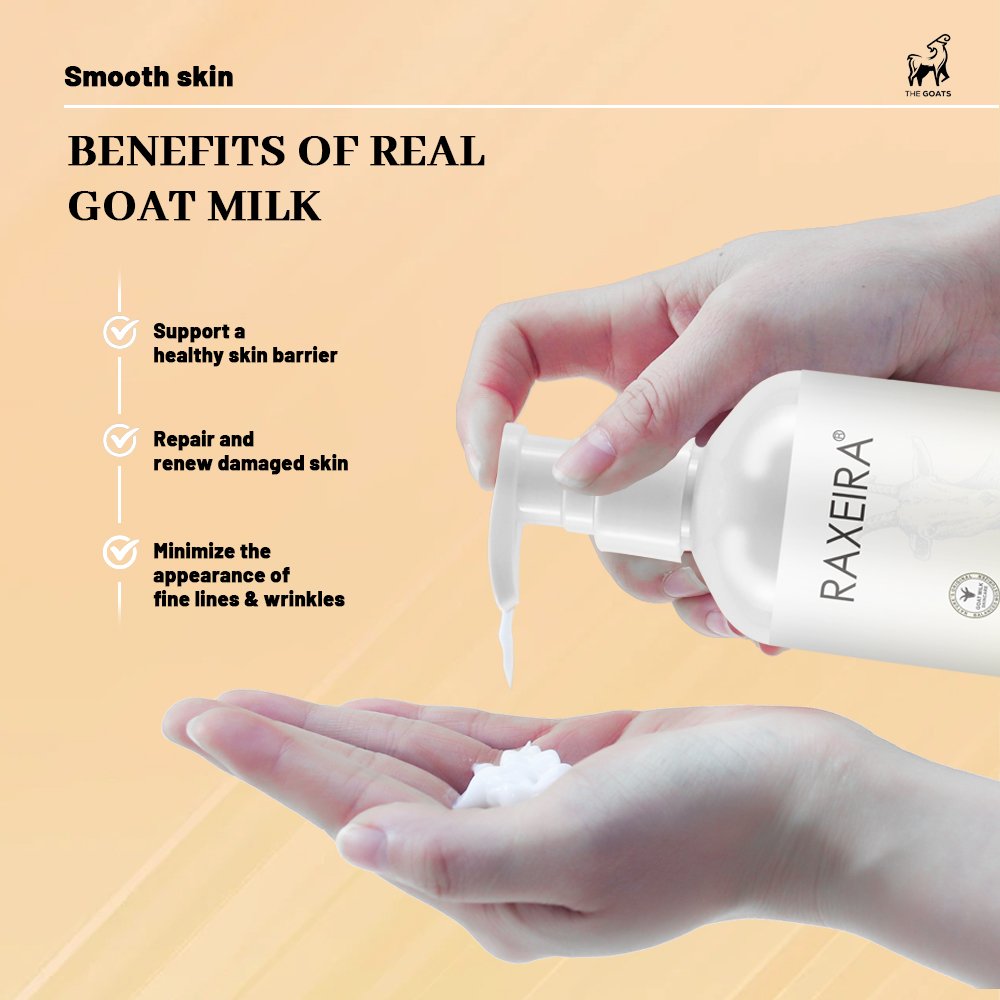 Best Skin Natural Goat Milk Body Lotion Lightening Cream Organic Moisturizing Goat Milk Whitening Body Lotion Private Label