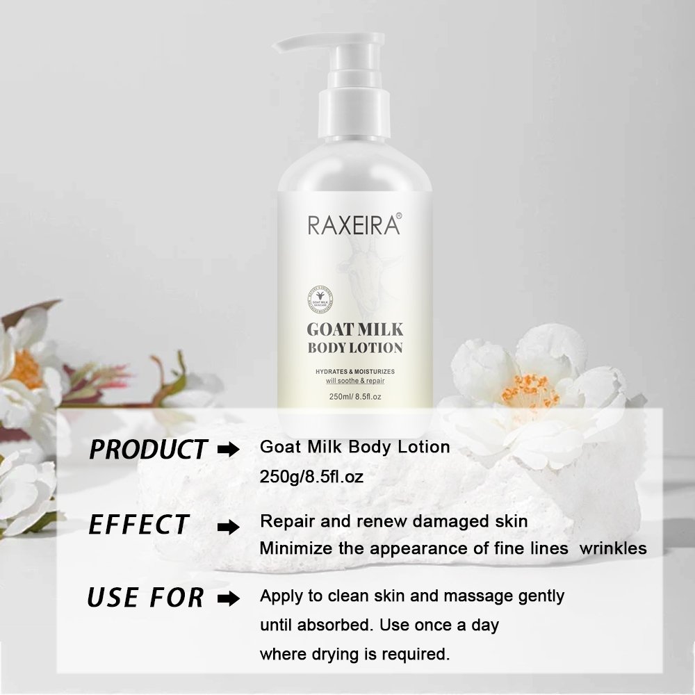 Best Skin Natural Goat Milk Body Lotion Lightening Cream Organic Moisturizing Goat Milk Whitening Body Lotion Private Label