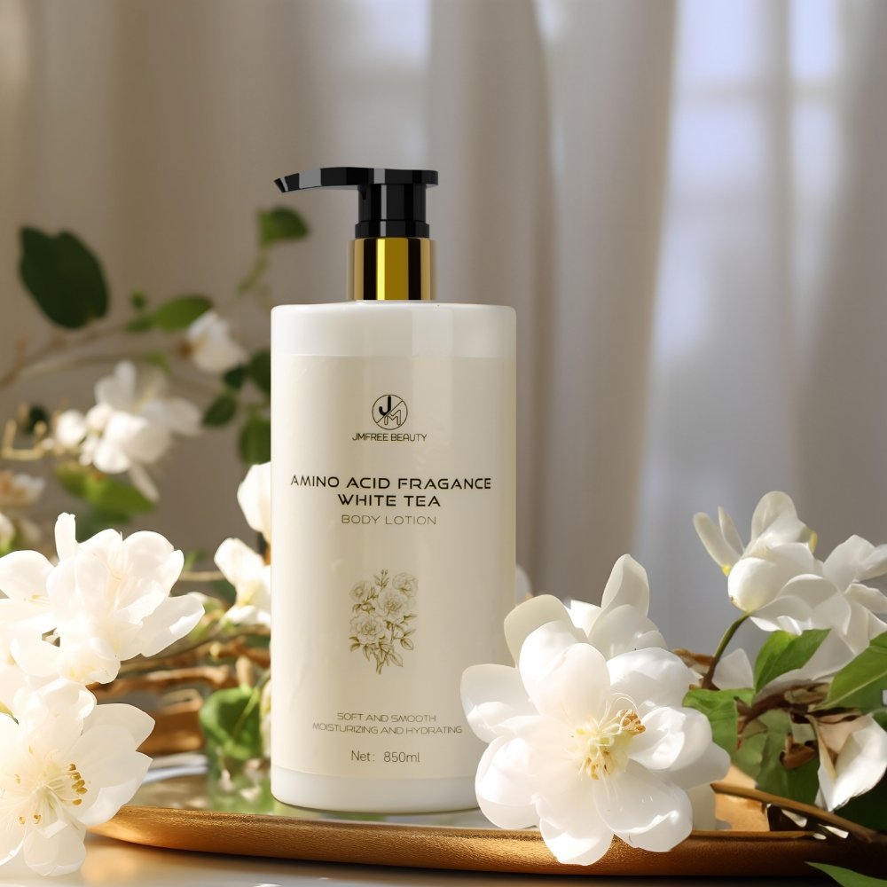JMFREE Private Label Vegan Organic Natural White Tea Skin Care Whitening Lightening Amino Acid Body Lotion