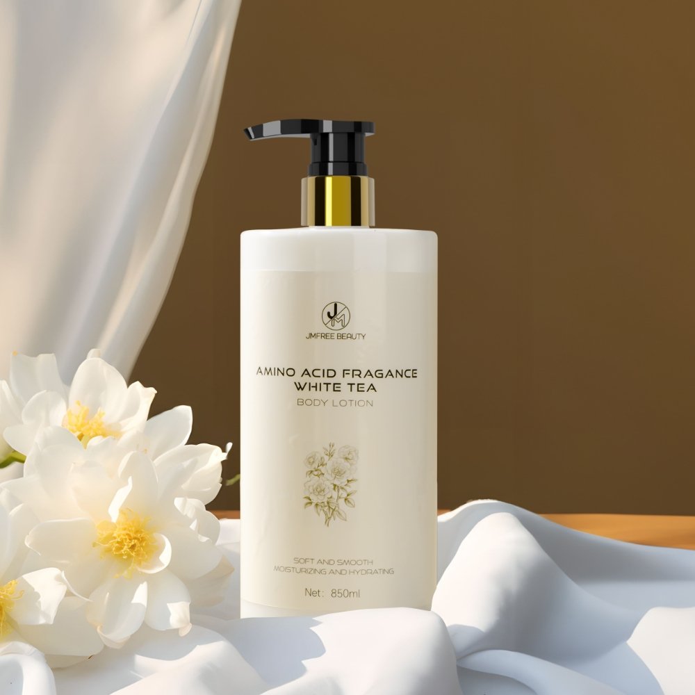 JMFREE Private Label Vegan Organic Natural White Tea Skin Care Whitening Lightening Amino Acid Body Lotion